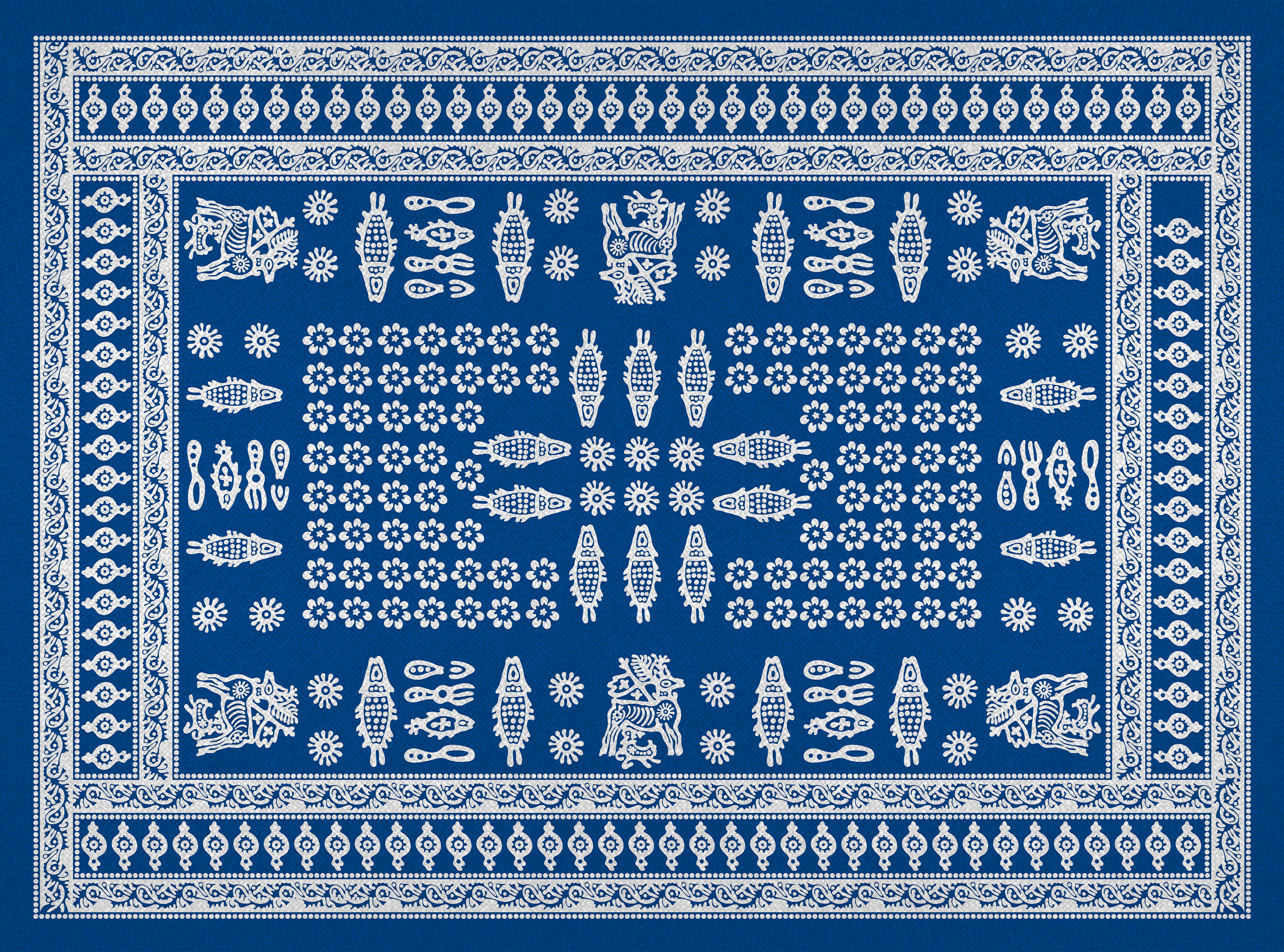 BLUE TABLECLOTH